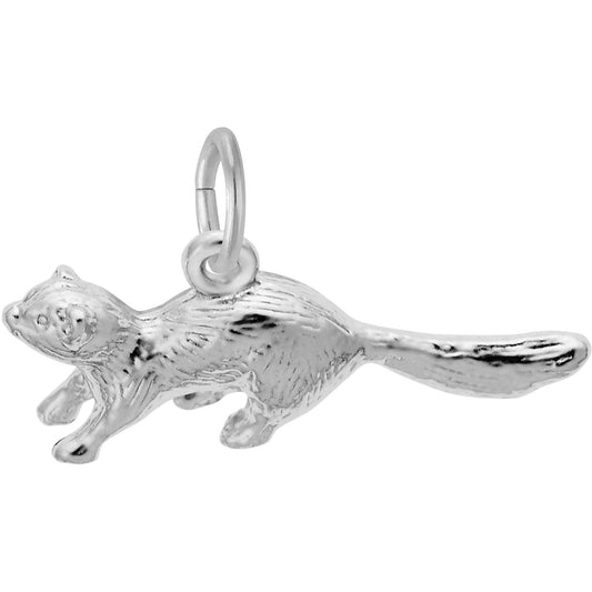 Ferret Charm - Metal - Sterling Silver