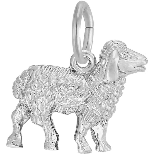 Sheep Charm - Metal - Sterling Silver
