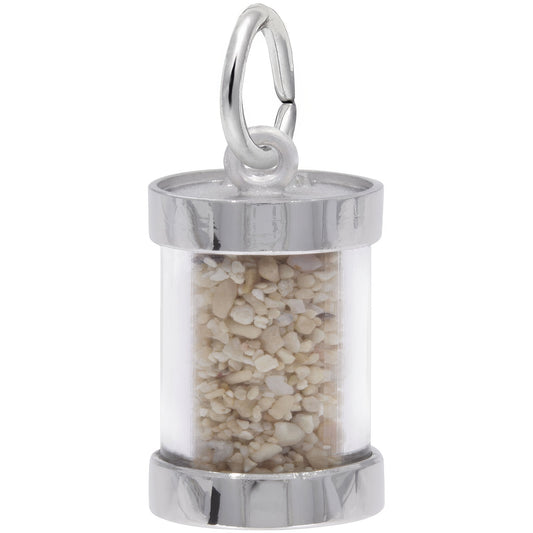 Bonaire Sand Capsule Charm - Metal - Sterling Silver