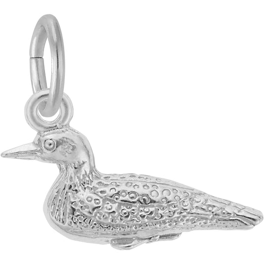 Loon Charm - Metal - Sterling Silver