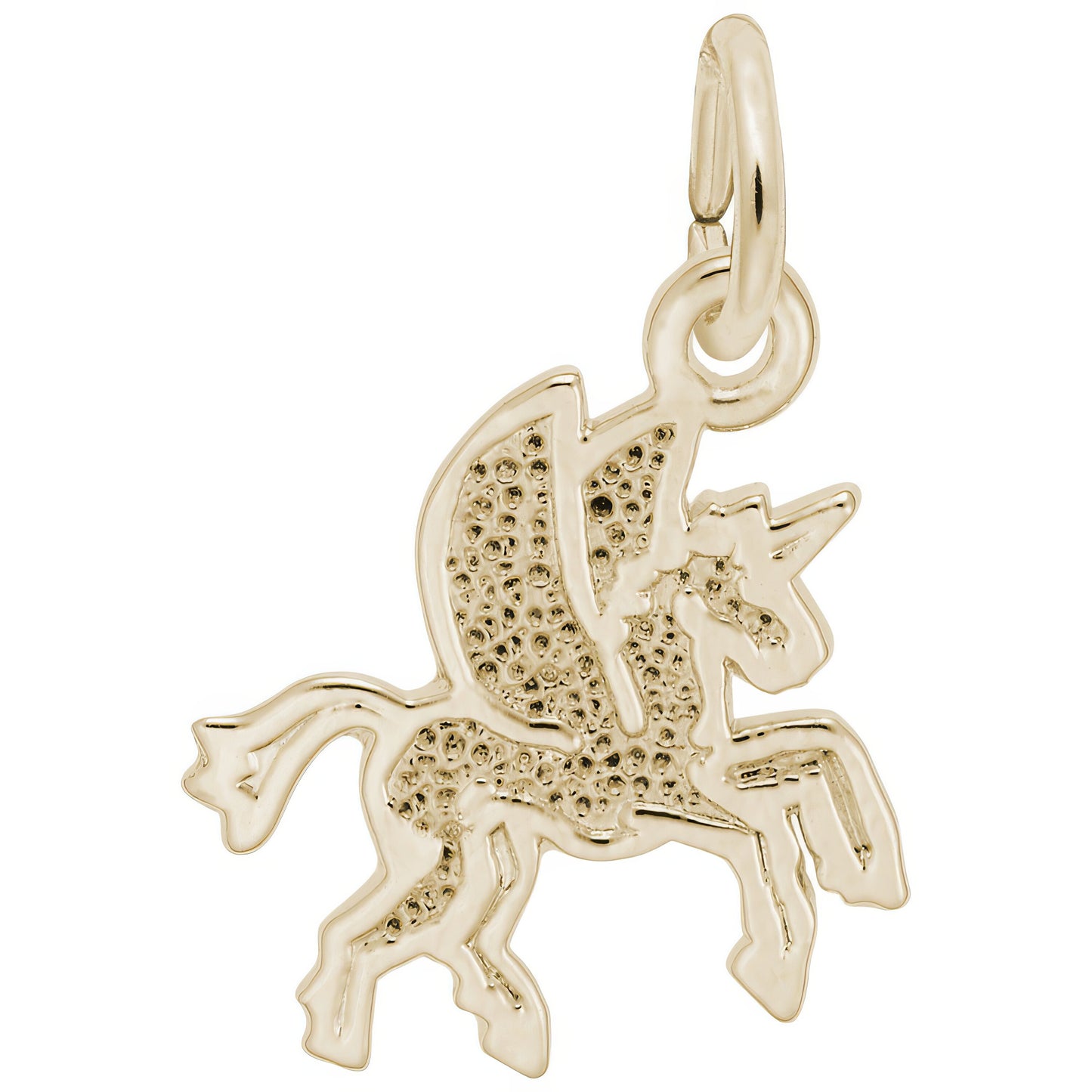 Flat Pegasus Charm - Metal - Sterling Silver