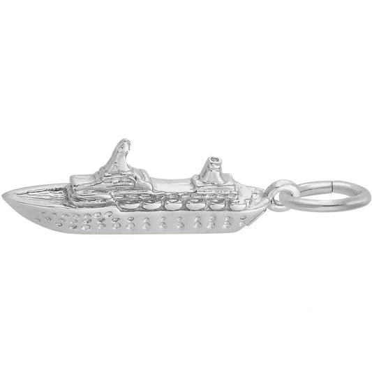 Panama Cruise Ship 3D Charm - Metal - Sterling Silver