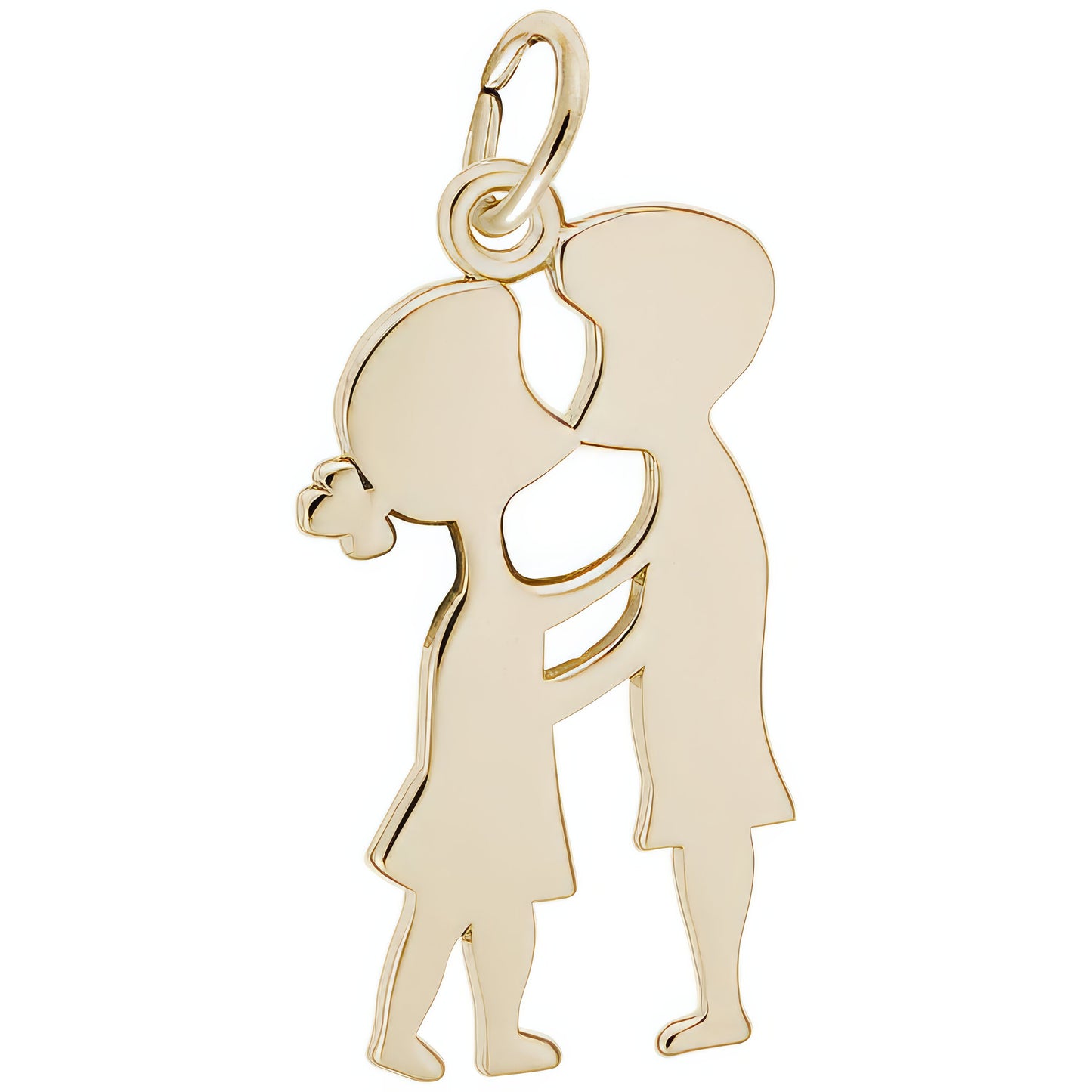 Sterling Silver Boy And Girl Charm - 22mm x 13mm