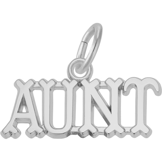 Sterling Silver Aunt Charm