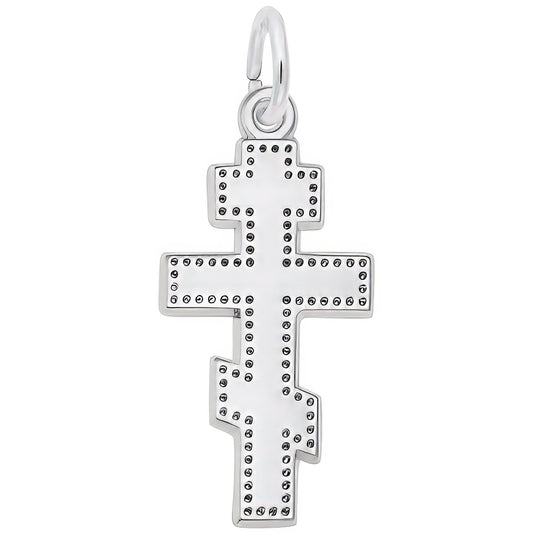 Greek Cross Charm - Metal - Sterling Silver
