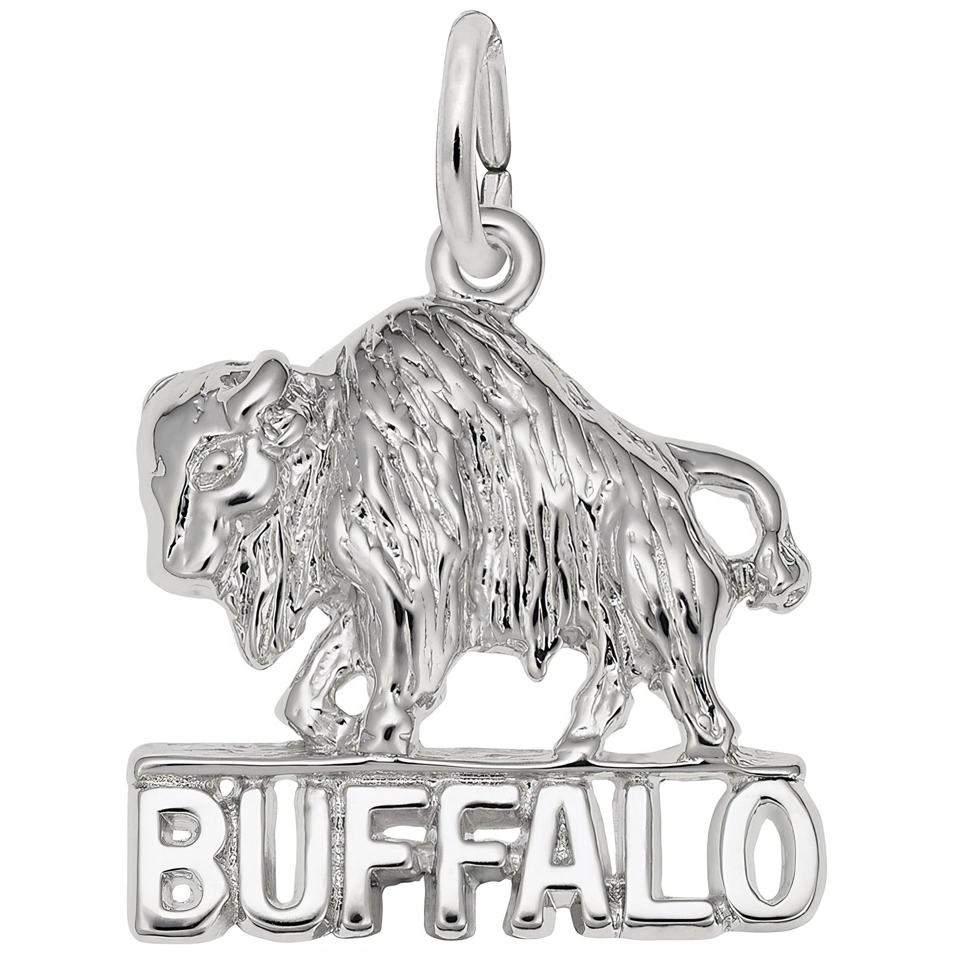 Buffalo Charm - Metal - Sterling Silver