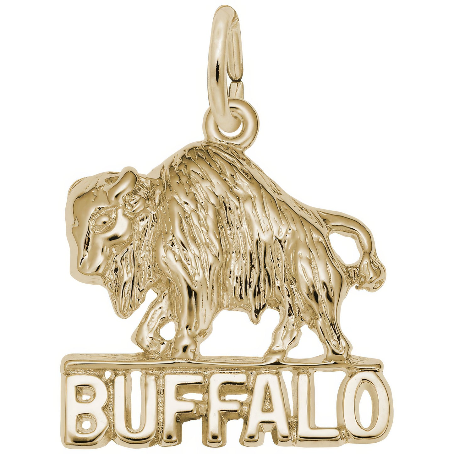 Buffalo Charm - Metal - Sterling Silver