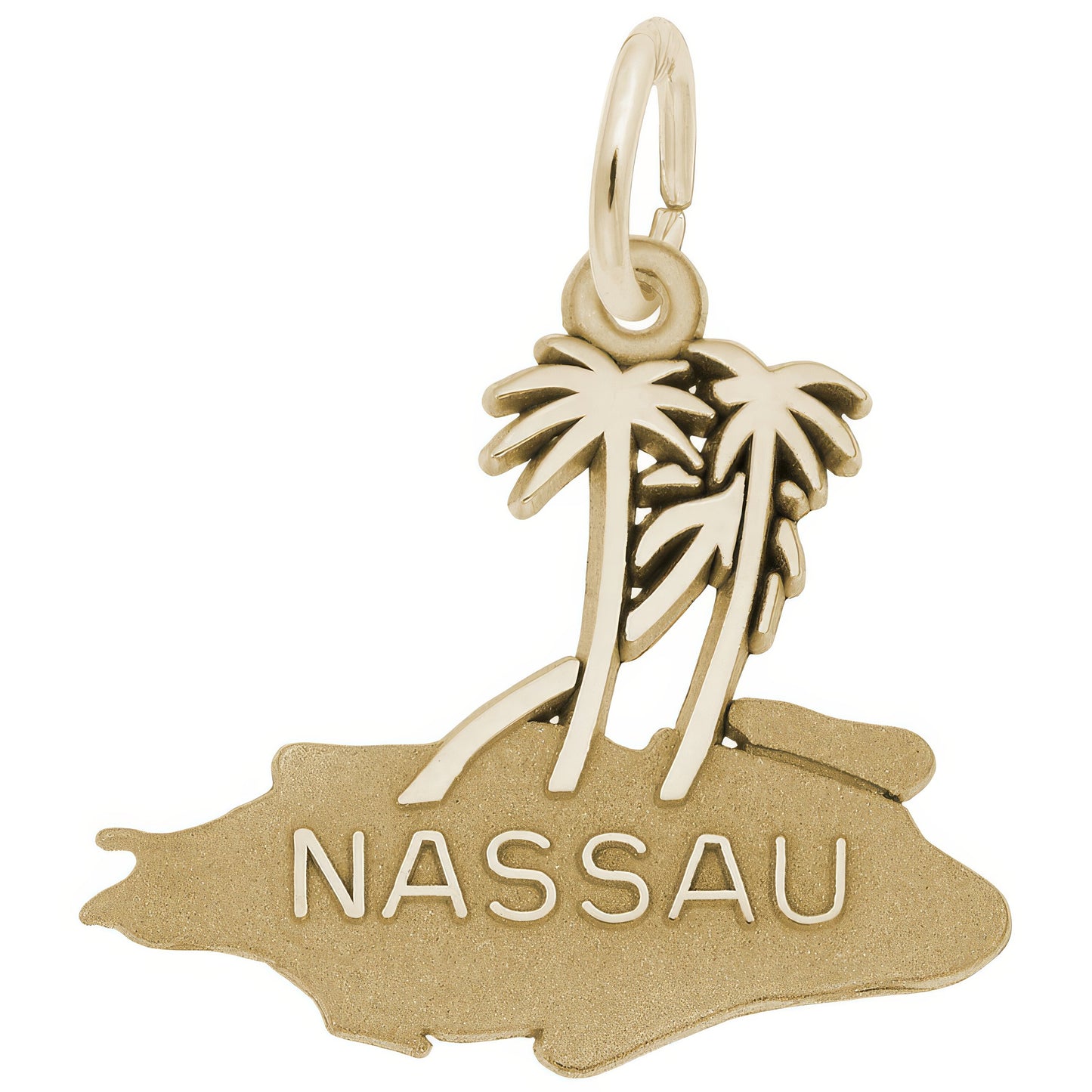 Nassau Palms Charm - Metal - Sterling Silver