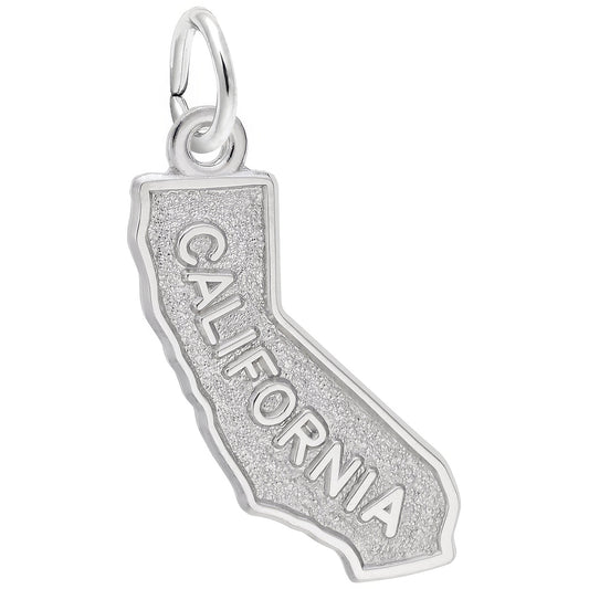 Sterling Silver California Map Charm