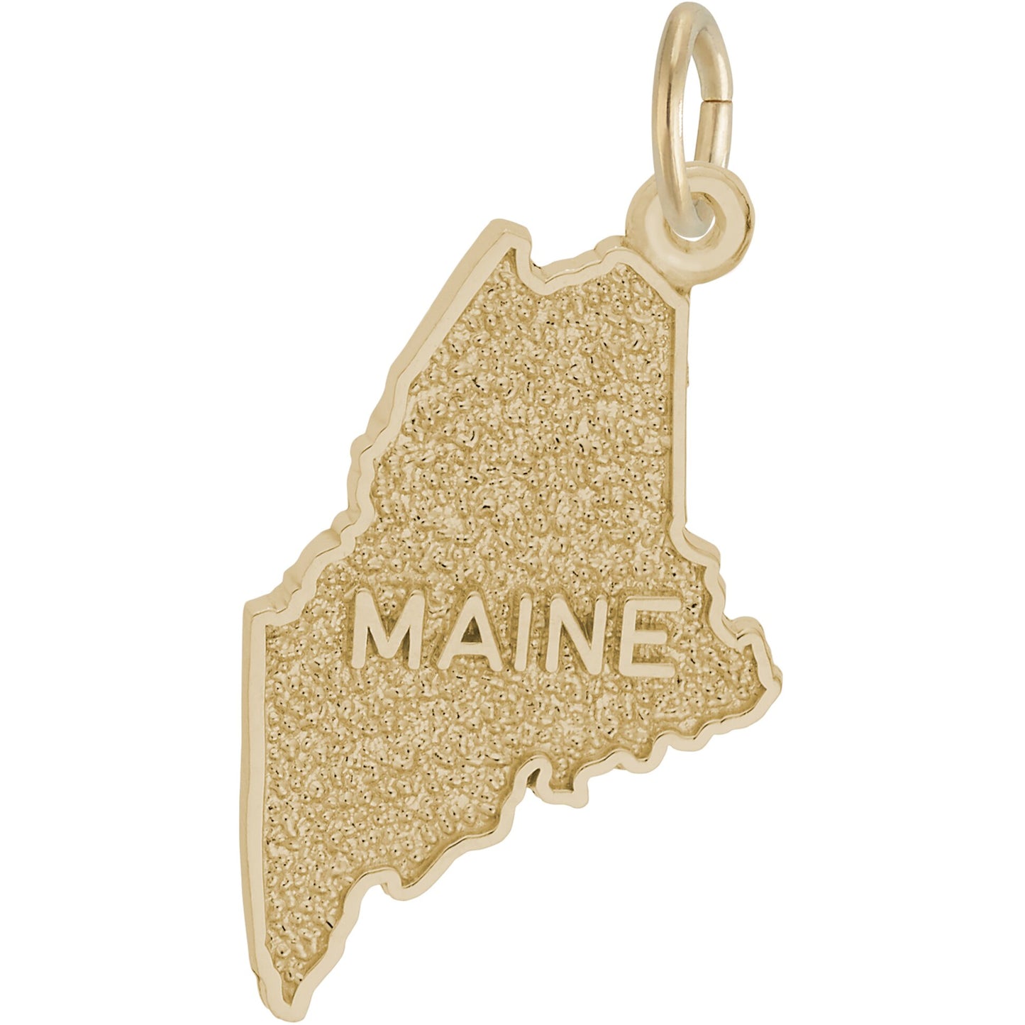 Maine Map Charm - Metal - Sterling Silver