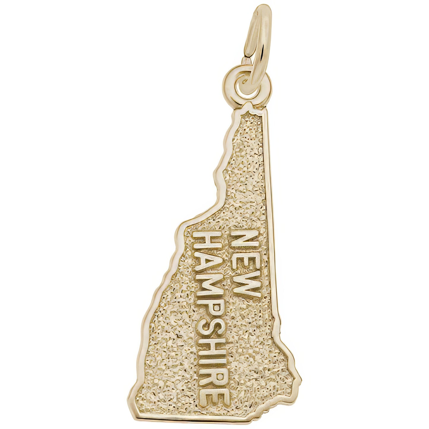 New Hampshire Map Charm - Metal - Sterling Silver