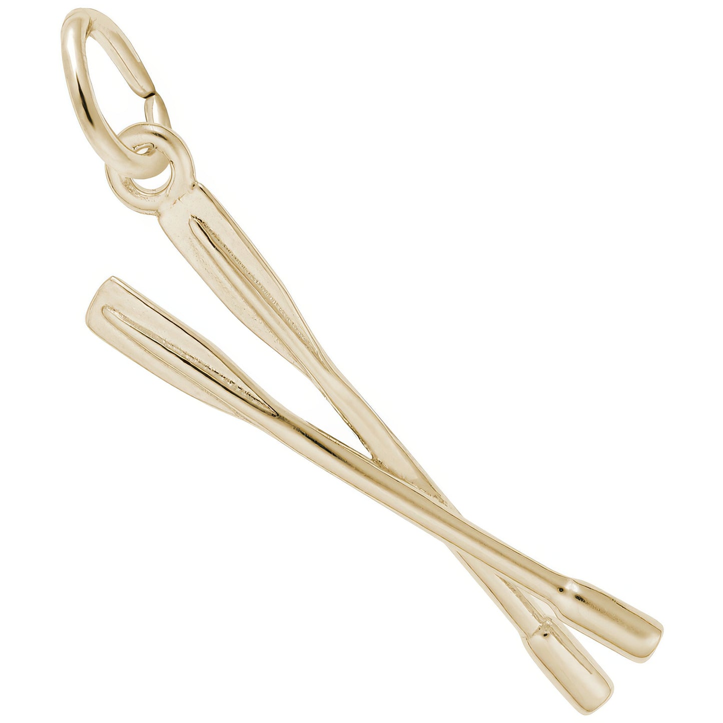 Sterling Silver Crew Oars Charm - 22mm x 3mm