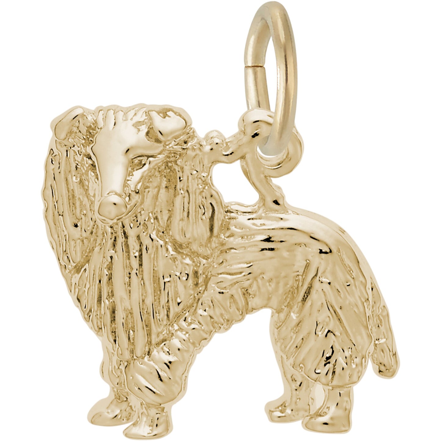 Sheltie Dog Charm - Metal - Sterling Silver