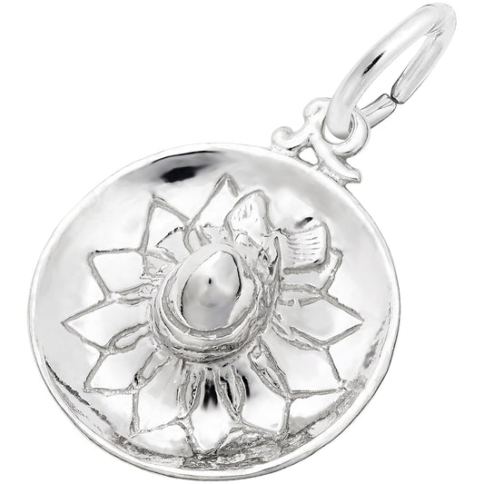 Sombrero Charm - Metal - Sterling Silver