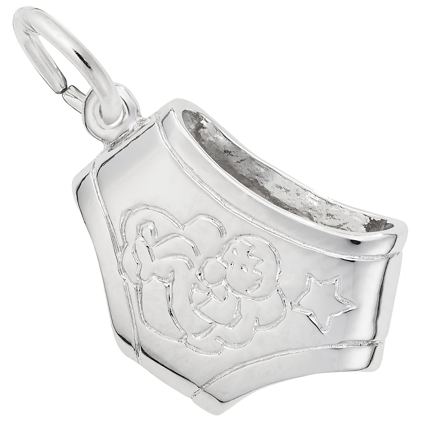 Diaper Charm - Metal - Sterling Silver