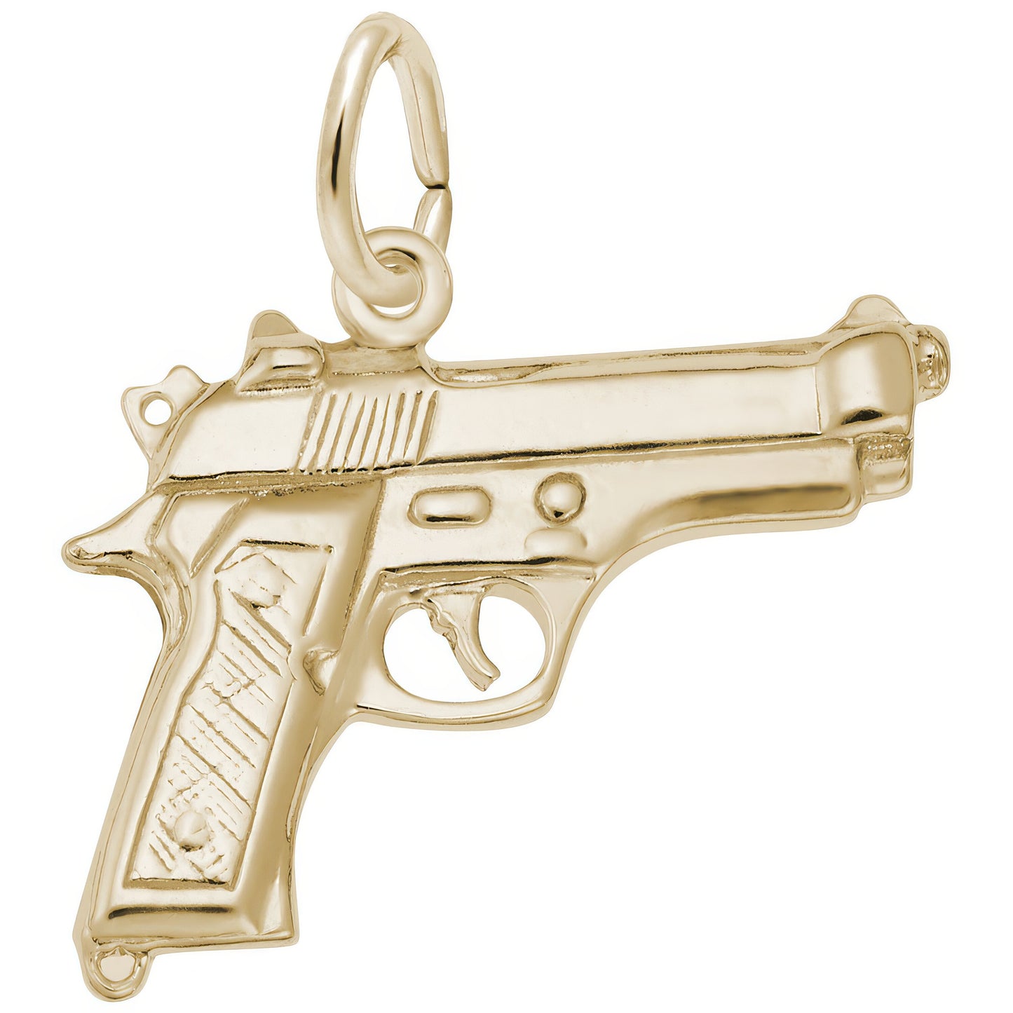 Pistol Charm - Metal - Sterling Silver