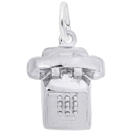Touchtone Phone Charm, Sterling Silver