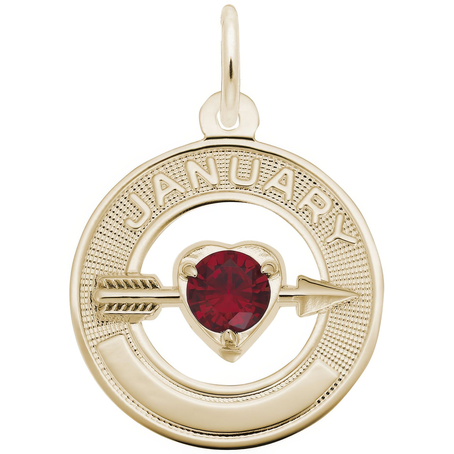 Synthetic Crystal Simulated Birthstone Charms Collection - January - Metal - Sterling Silv