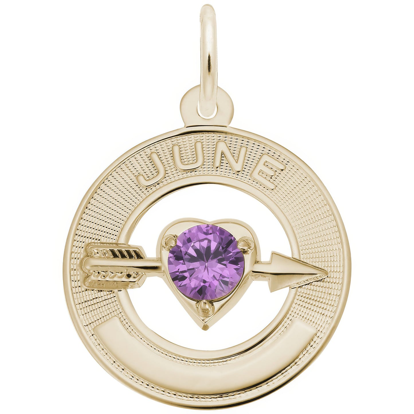 Synthetic Crystal Simulated Birthstone Charms Collection - June - Metal - Sterling Silver