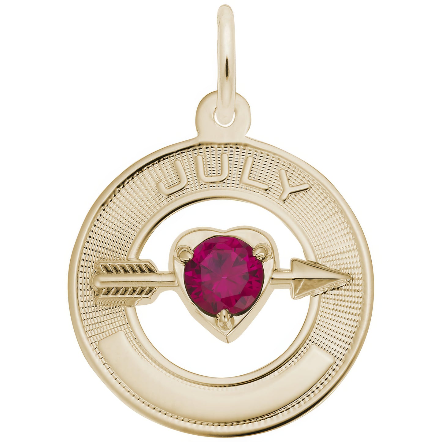 Synthetic Crystal Simulated Birthstone Charms Collection - July - Metal - Sterling Silver