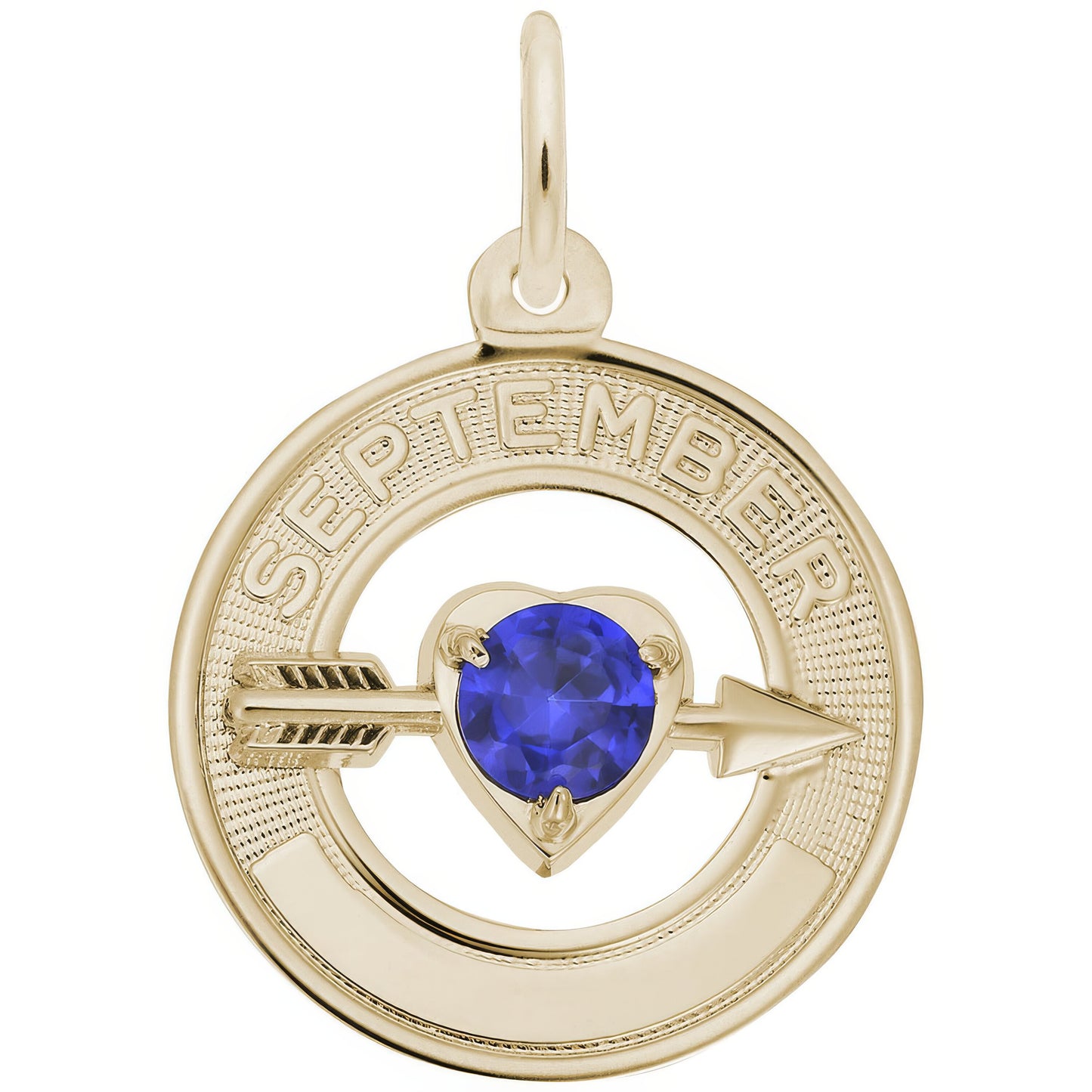 Synthetic Crystal Simulated Birthstone Charms Collection - September - Metal - Sterling Si