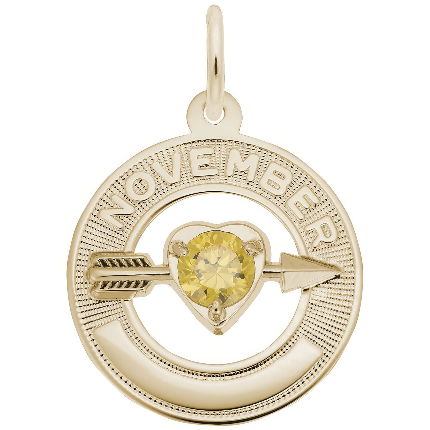 Synthetic Crystal Simulated Birthstone Charms Collection - November - Metal - Sterling Sil