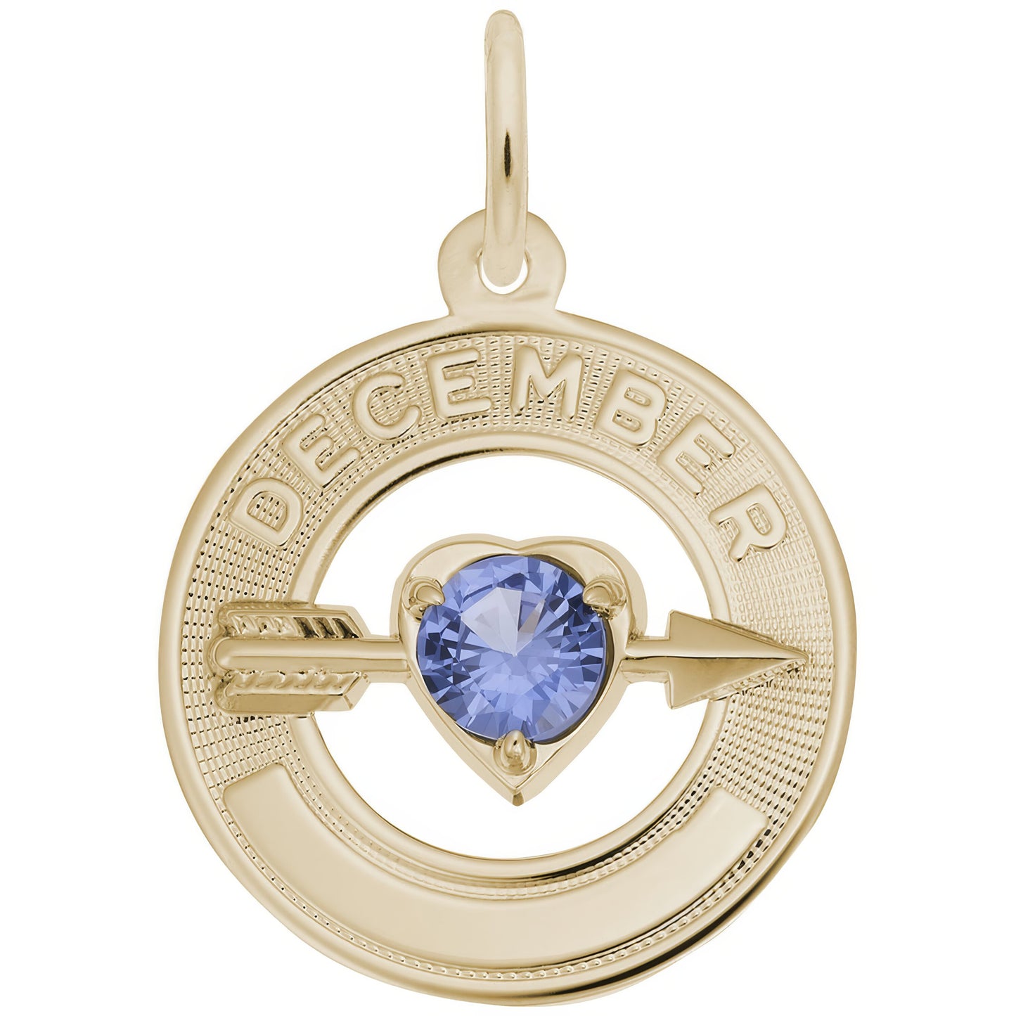 Synthetic Crystal Simulated Birthstone Charms Collection - December - Metal - Sterling Sil