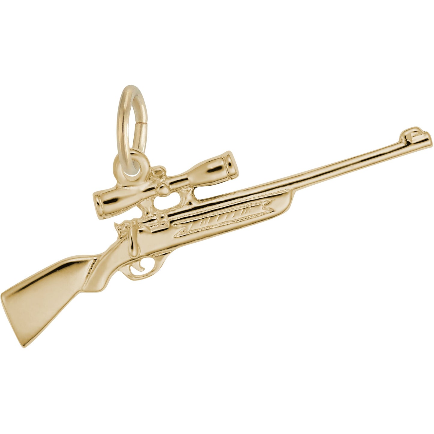 Hunting Rifle Charm - Metal - Sterling Silver