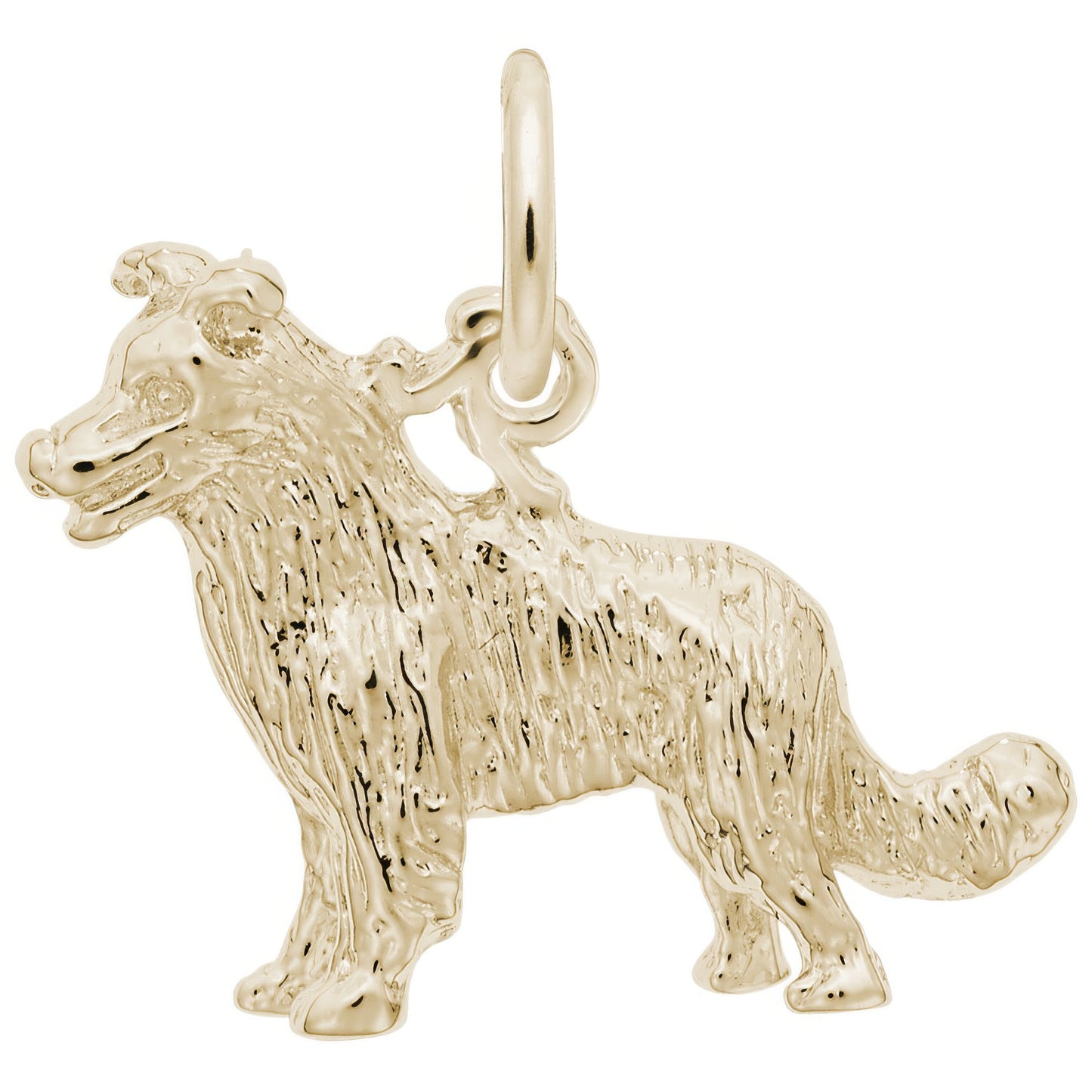Border Collie Dog Charm - Metal - Sterling Silver