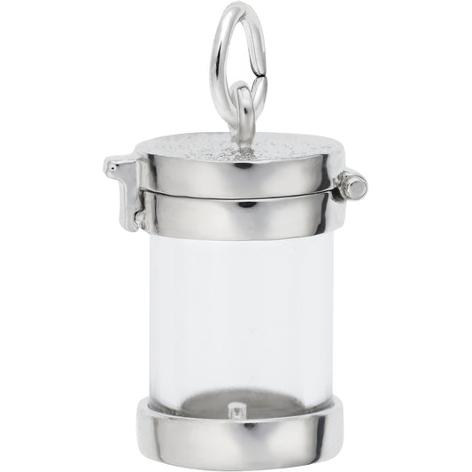 Charms Sterling Silver Empty Capsule Charm