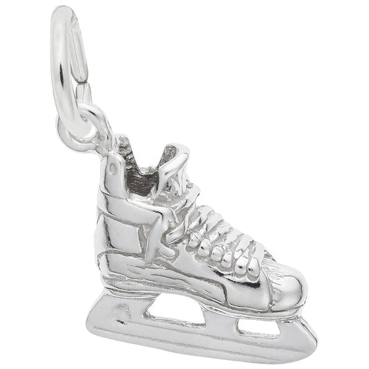Hockey Skate Charm - Metal - Sterling Silver