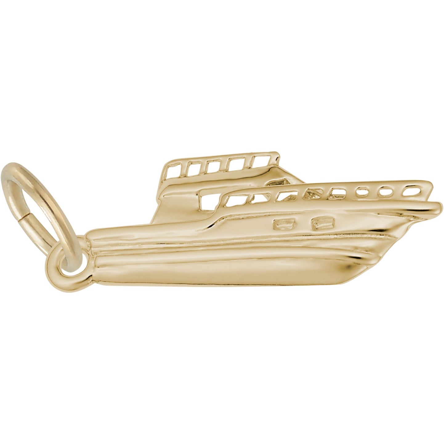 Fishing Boat Charm - Metal - Sterling Silver