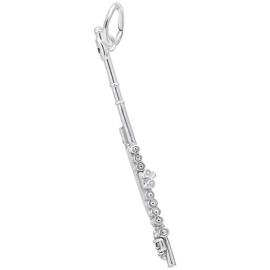Sterling Silver Flute 3D Charm