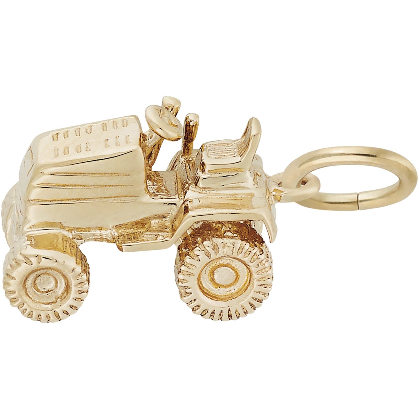 Riding Lawn Mower Charm - Metal - Sterling Silver