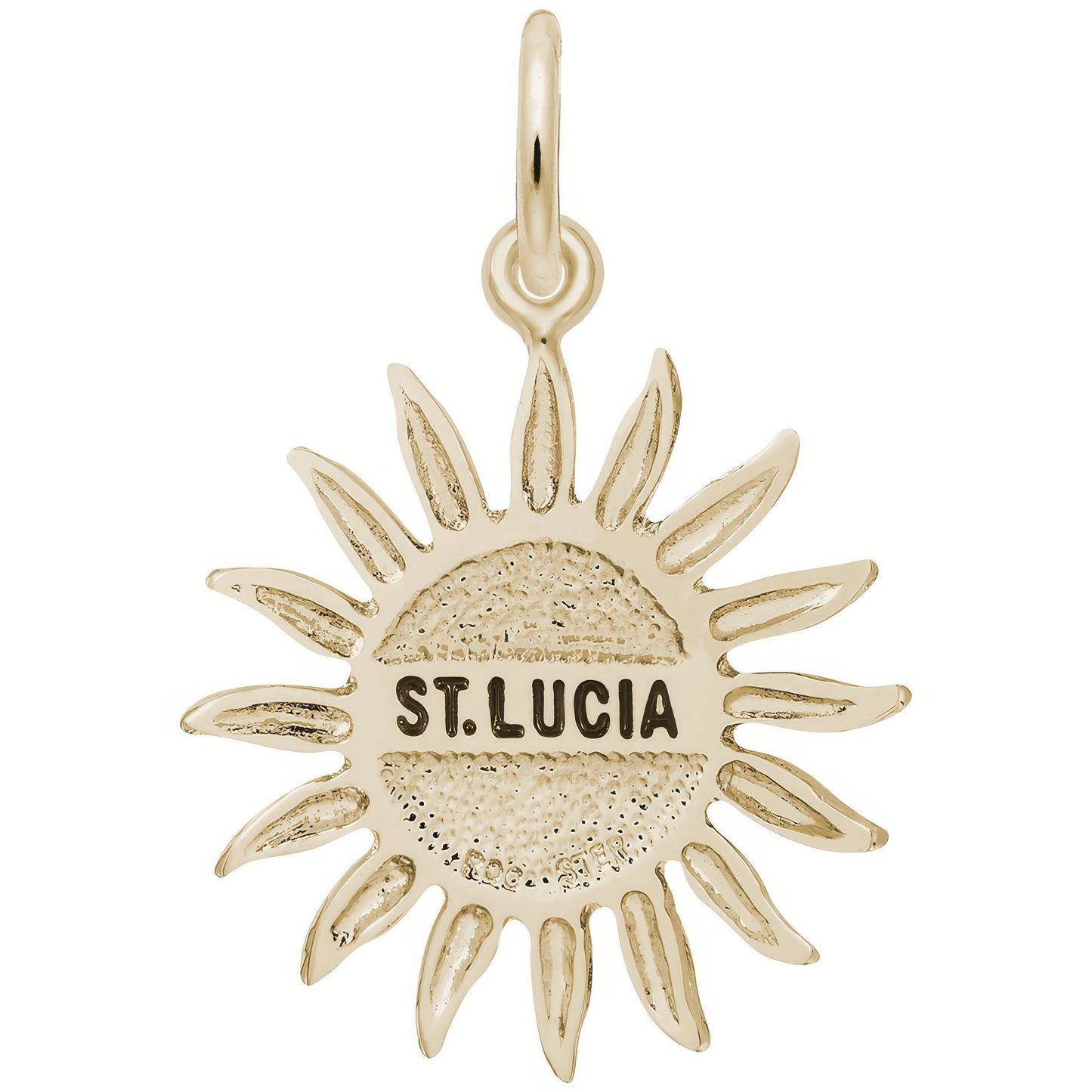 St. Lucia Sun Large Charm - Metal - Sterling Silver