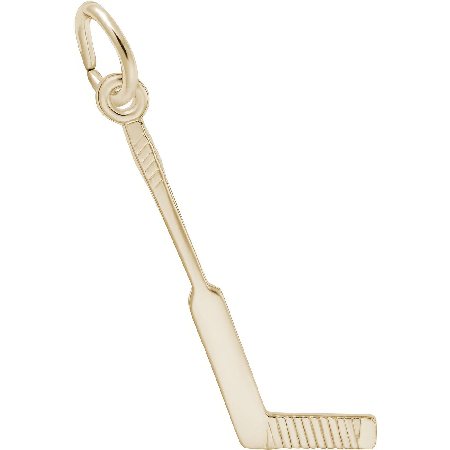 Goalie Hockey Stick Charm - Metal - Sterling Silver