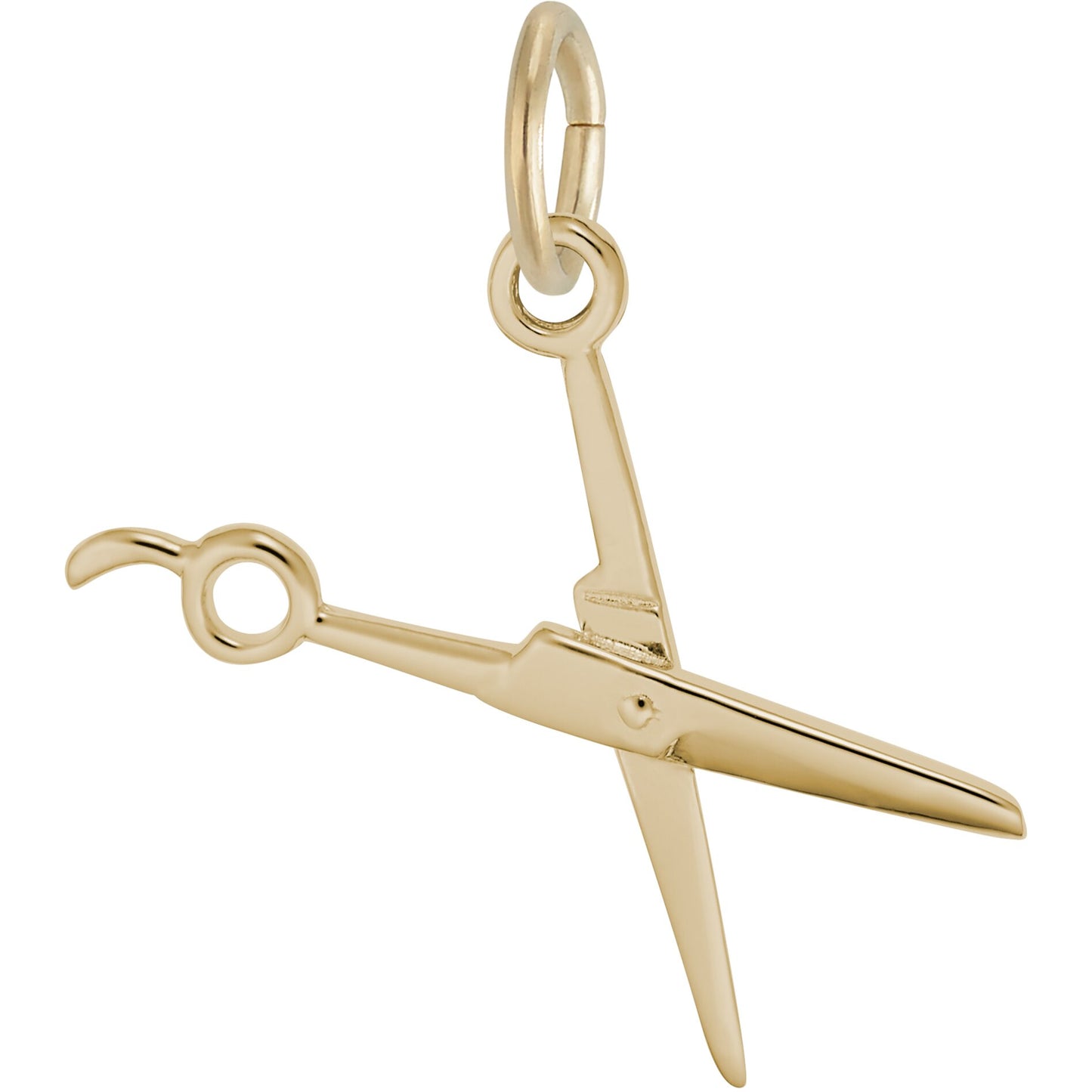 Hair Cutting Scissors Charm - Metal - Sterling Silver