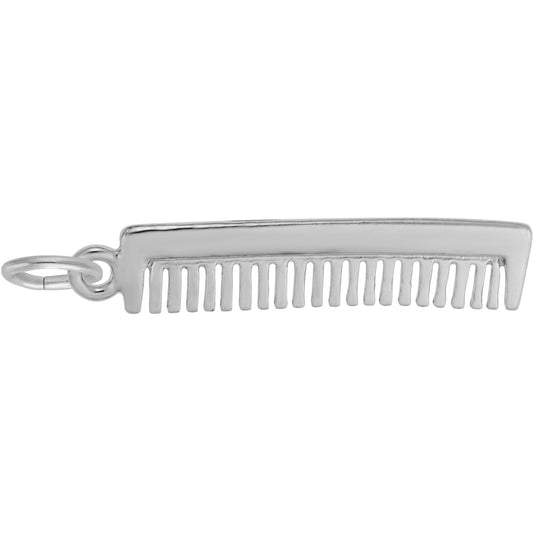 Hair Comb Charm - Metal - Sterling Silver