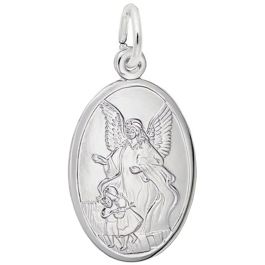 Charms Sterling Silver Guardian Angel Charm