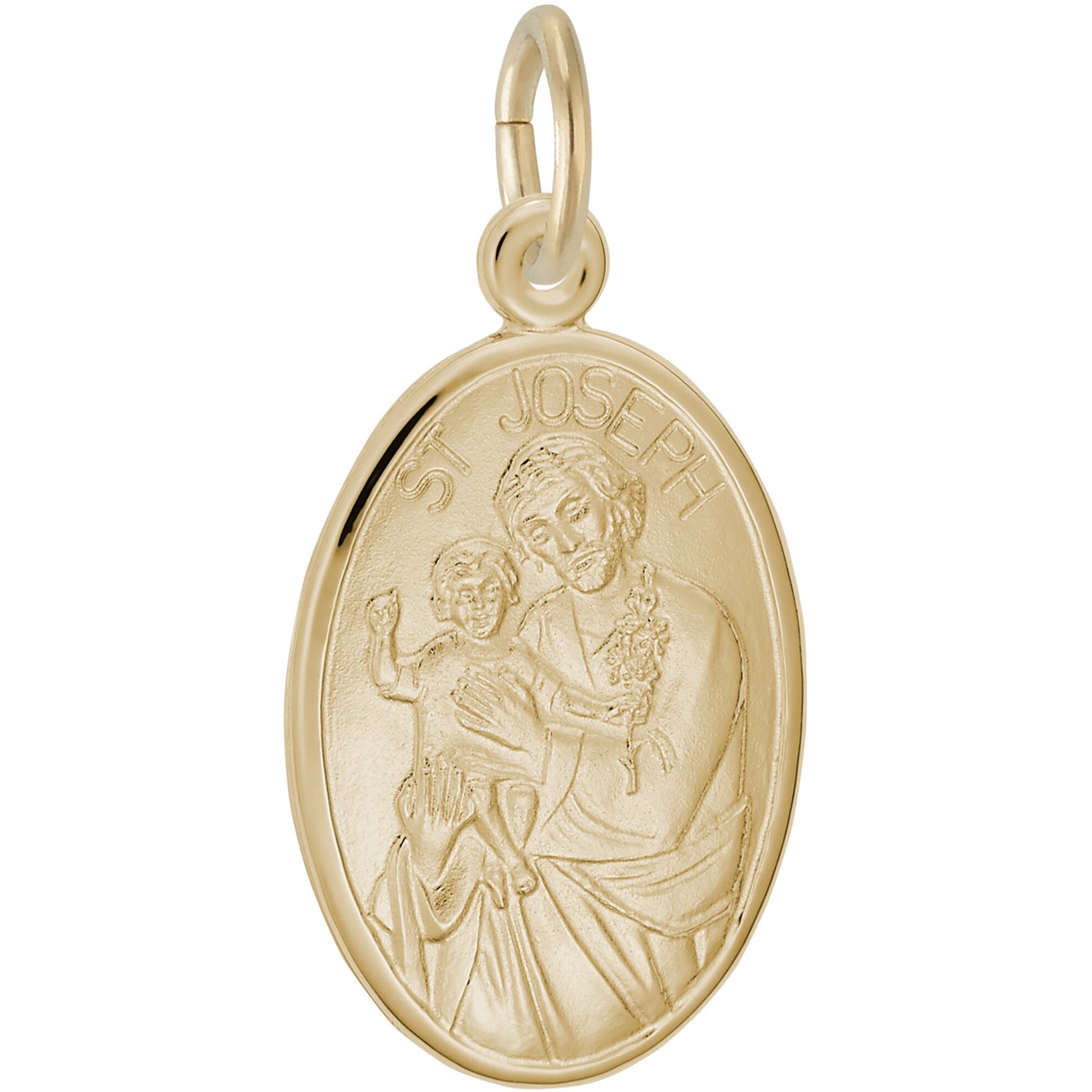 St. Joseph Oval Charm - Metal - Sterling Silver
