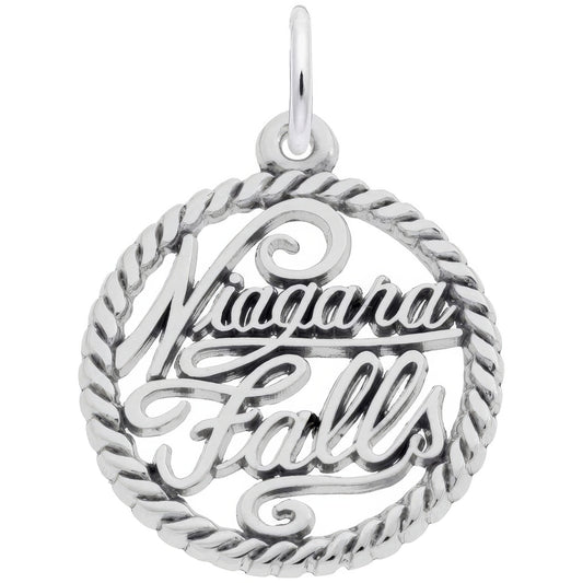 Niagara Falls Charm, Sterling Silver
