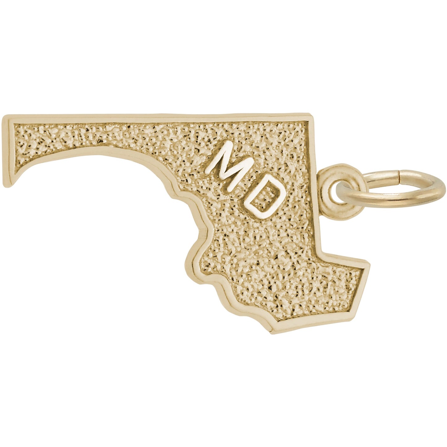 Maryland Map Charm - Metal - Sterling Silver