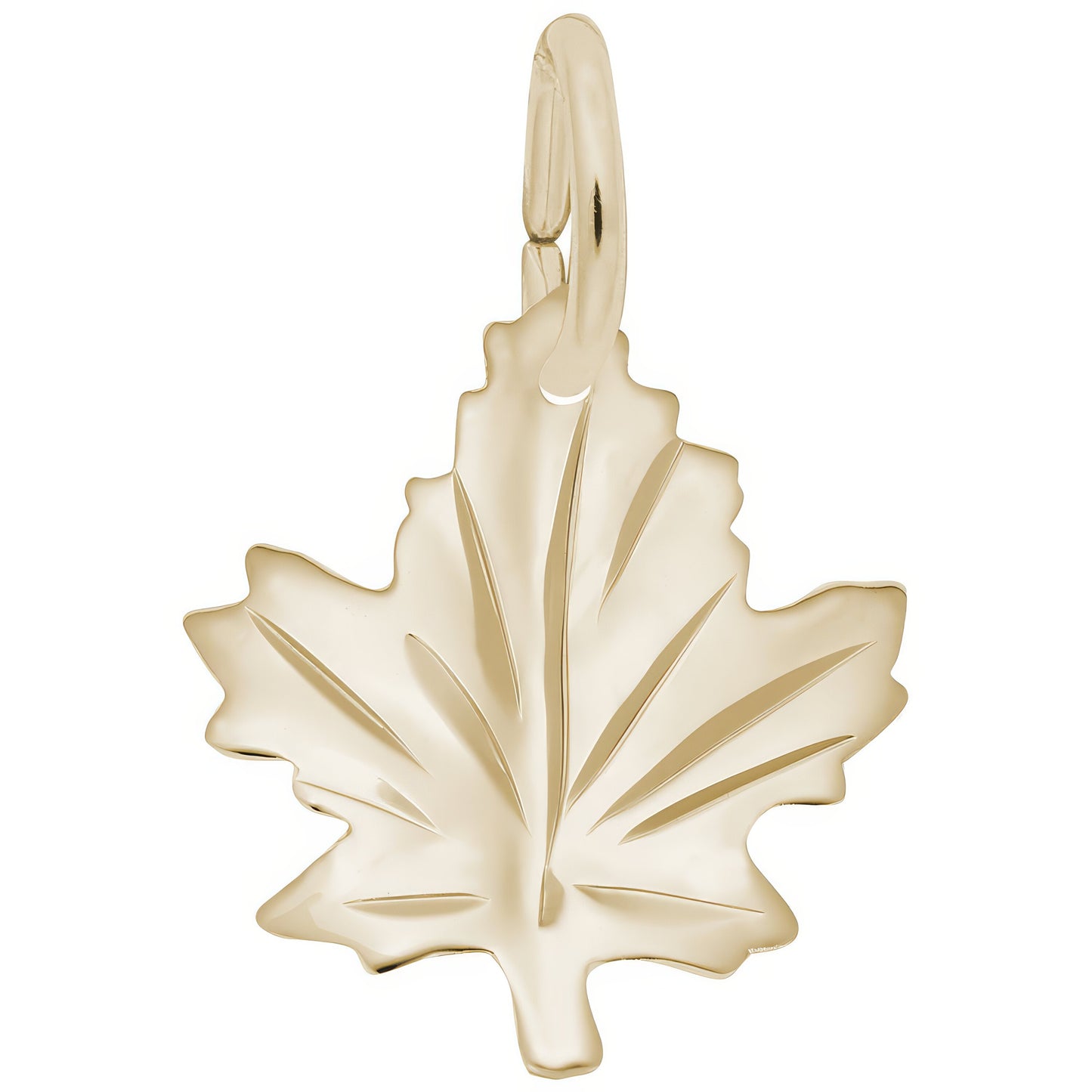 Medium Maple Leaf Charm - Metal - Sterling Silver
