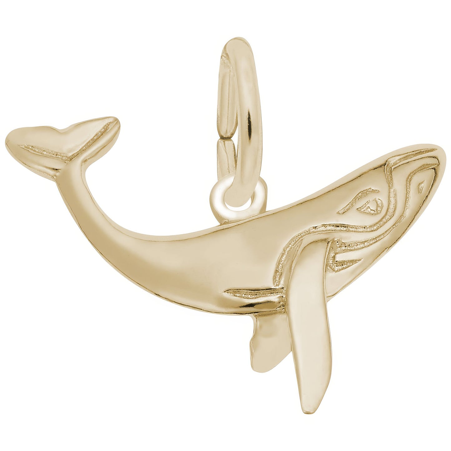 Sterling Silver Whale Charm - 11mm x 23mm