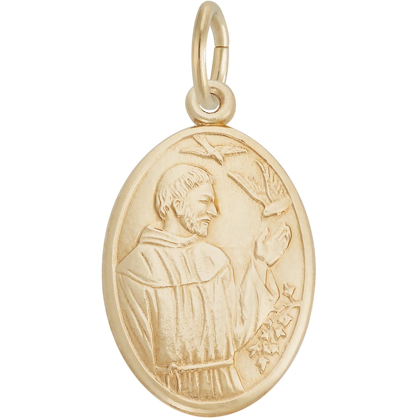 St. Francis Oval Charm - Metal - Sterling Silver