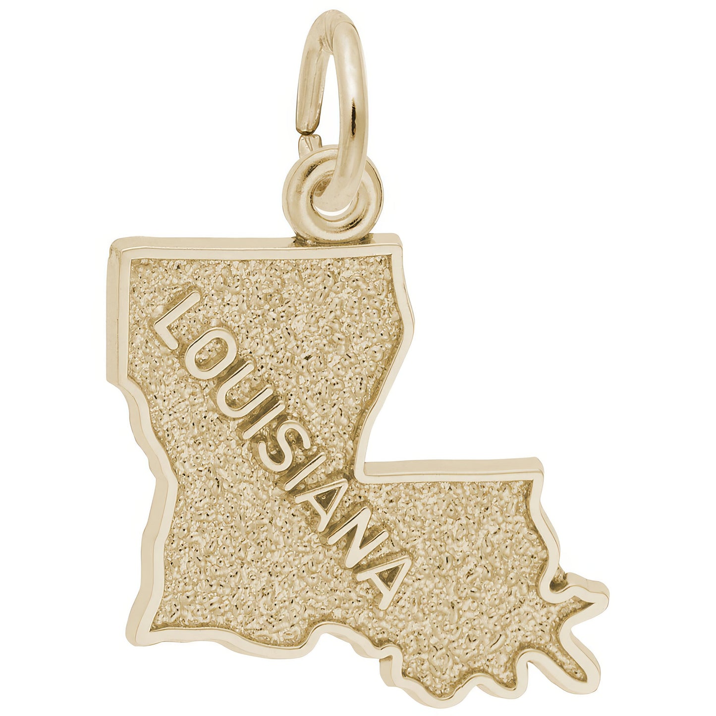 Louisiana Map Charm - Metal - Sterling Silver