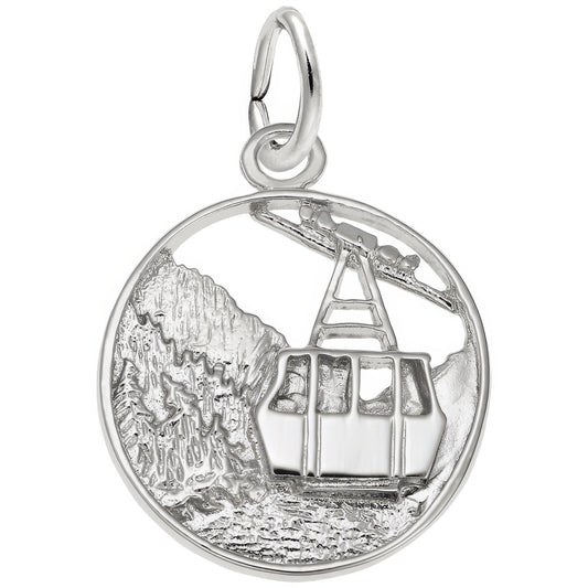 Banff Mountain Gondola Charm - Metal - Sterling Silver