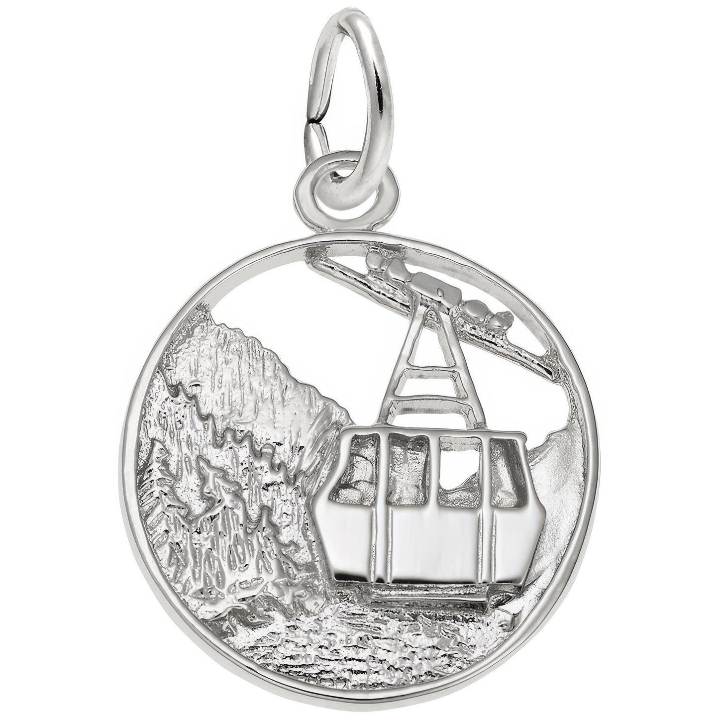 Banff Mountain Gondola Charm - Metal - Sterling Silver