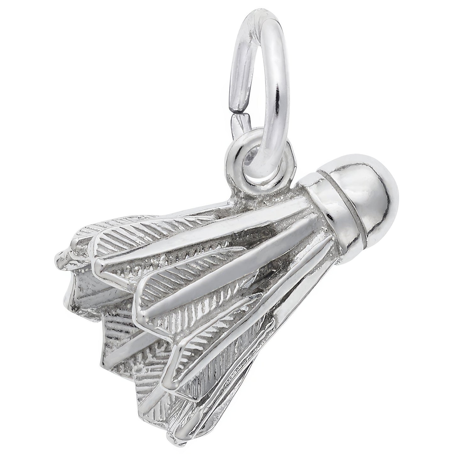 Badminton Birdie Charm - Metal - Sterling Silver