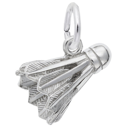 Badminton Birdie Charm - Metal - Sterling Silver